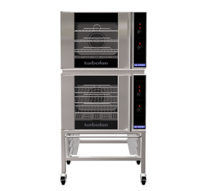 Turbofan E30M3/2 - Double Stacked - GN 1/1 Manual / Electric Convection Ovens Double Stacked on a Stainless Steel Base Stand