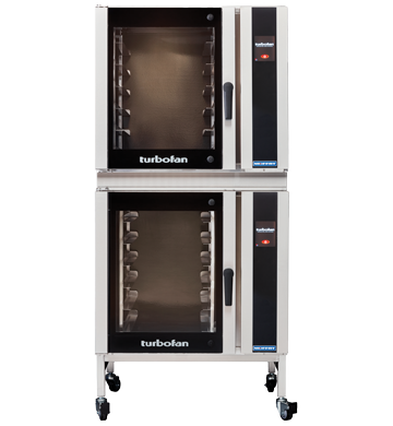 Turbofan E35T6-30/2 - Full Size Electric Convection Oven Touch Screen Control with Adjustable Feet Base Stand Double Stacked