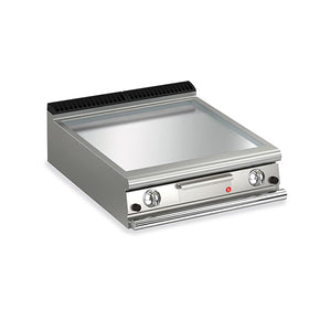 Baron Q70FTT/G805 2 BURNER GAS FRY TOP WITH SMOOTH CHROME PLATE AND THERMOSTAT CONTROL