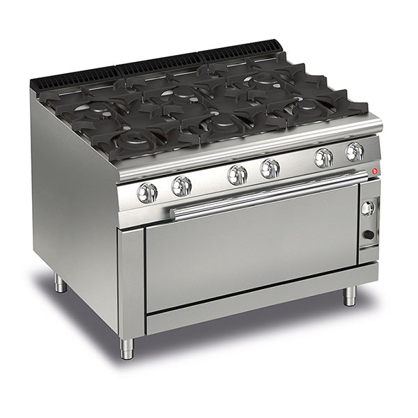Baron Q70PCFL/G1205 6 BURNER GAS COOK TOP WITH FULL LENGTH GAS OVEN